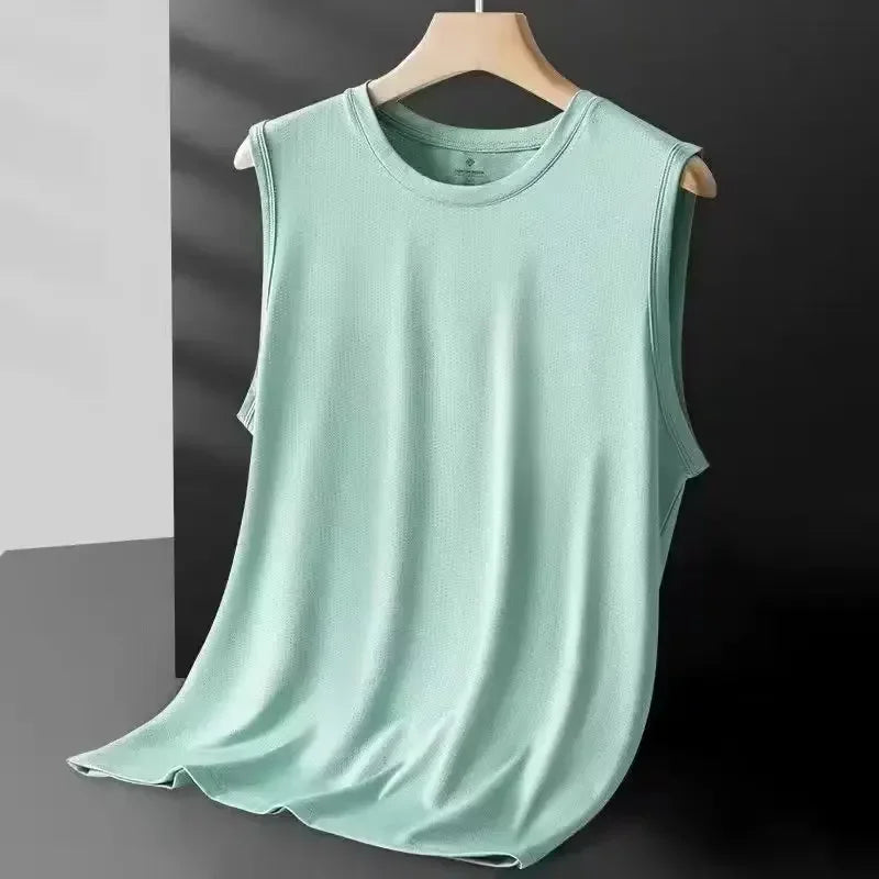Regata Masculina Ice Silk em Tela Respirável Casual