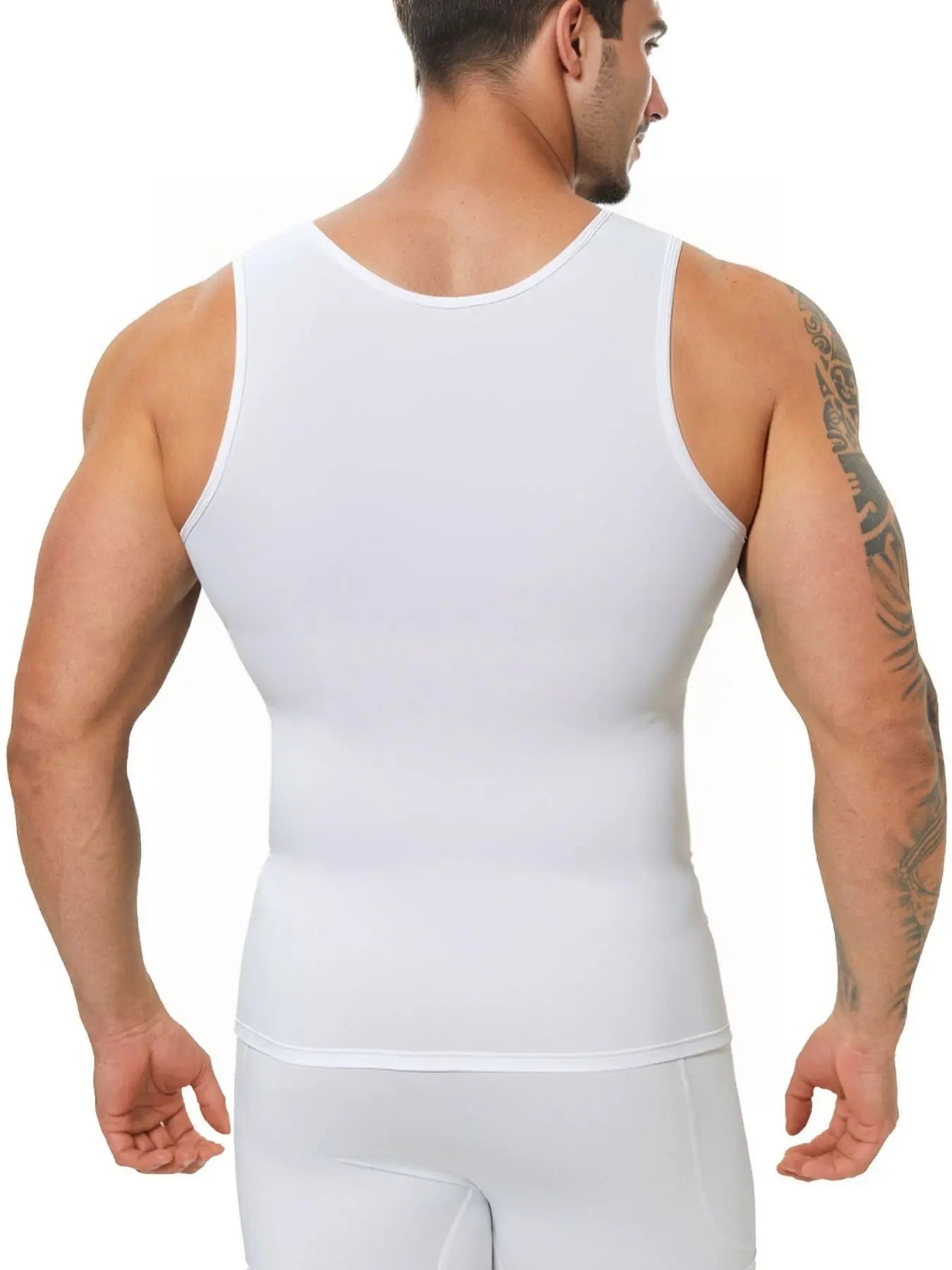 1/2/3 PCS V-Neck Men'S Compression Shirts for Body Shaper,Workout Vest Tight Fitting Tank Top,Body Shaping Undershirts Tank Stretchy Shapewear