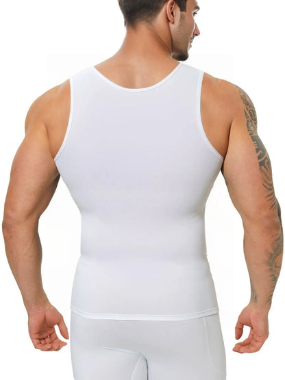 1/2/3 PCS V-Neck Men'S Compression Shirts for Body Shaper,Workout Vest Tight Fitting Tank Top,Body Shaping Undershirts Tank Stretchy Shapewear