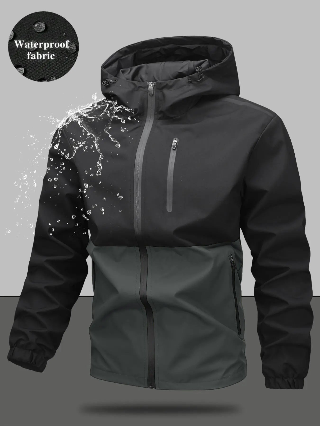 Zip-Up Hooded Windbreaker