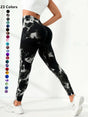Women'S Plain / Tie Dye Print High Waist Sports Leggings, High Waisted Sportswear, Gym Leggings, Skinny Pants, Skinny Yoga Bottoms for Workout Running, Women Sport & Outdoor Clothing, Fitness Yoga Pants