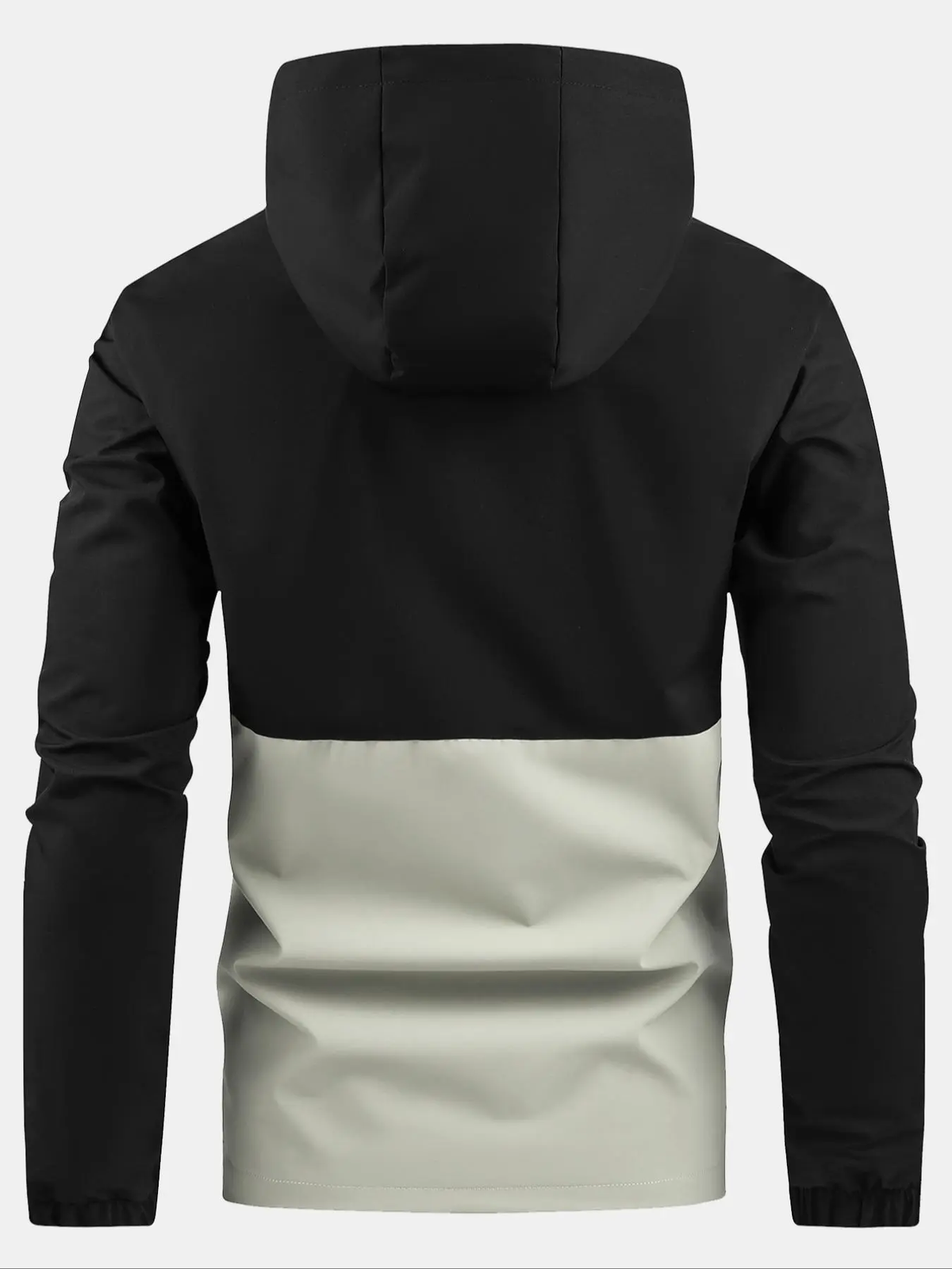 Men'S Regular Fit Zip-Up Hooded Jacket, Casual Long Sleeve Windbreaker for Spring & Fall, Fashion Men'S Outerwear for Daily Wear, Windproof Casual Jacket, Coats