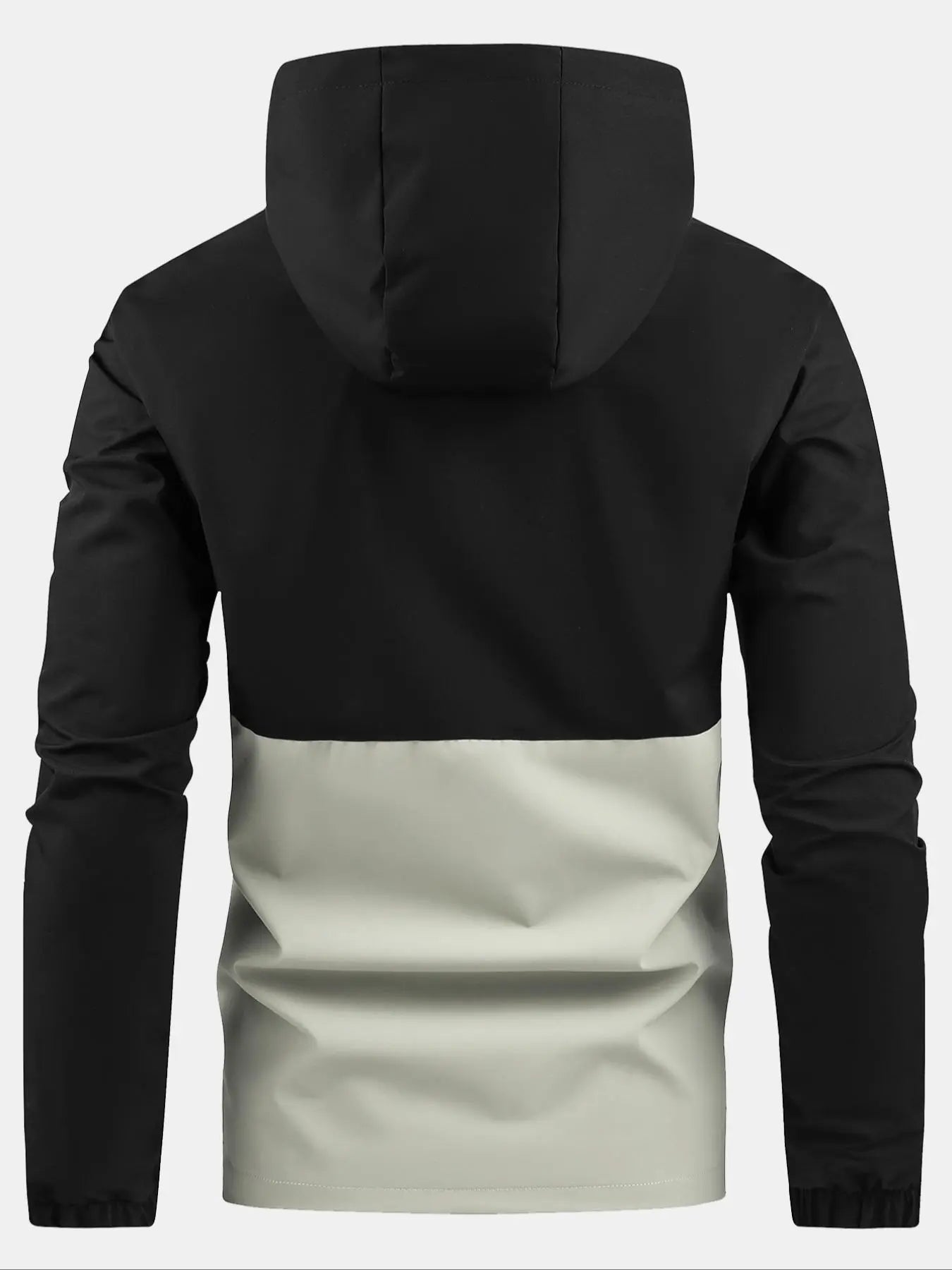 Men'S Regular Fit Zip-Up Hooded Jacket, Casual Long Sleeve Windbreaker for Spring & Fall, Fashion Men'S Outerwear for Daily Wear, Windproof Casual Jacket, Coats