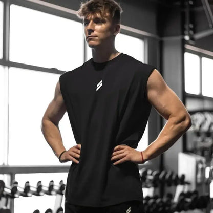Preto Cor Regata Masculina Fitness Secagem Rápida Respirável