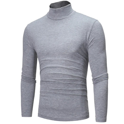 Camiseta Térmica Masculina Gola Alta Manga Longa Slim
