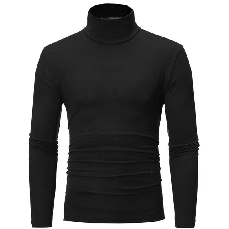 Camiseta Térmica Masculina Gola Alta Manga Longa Slim