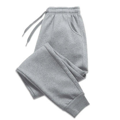 Cinza Cor Calça Jogger Masculina Casual Esportiva em Moletom