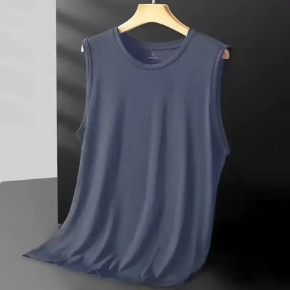 Regata Masculina Ice Silk em Tela Respirável Casual