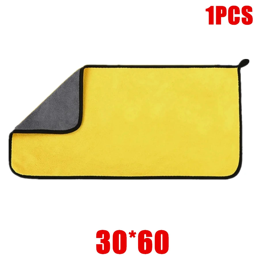 30x60 1 peça Cor Pano de Microfibra Automotivo Dupla Face para Secagem