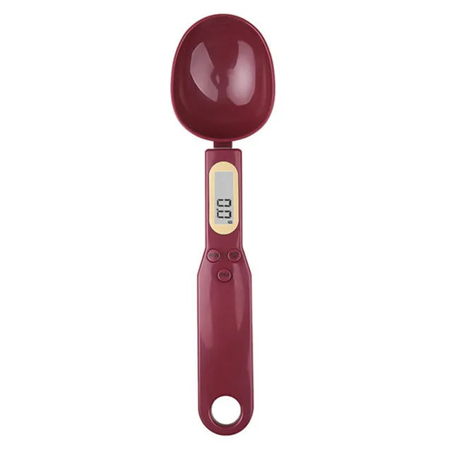 Vermelho Cor Colher Balança Digital de Cozinha 0,1–500 g com Visor LCD