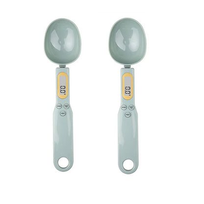 2 peças Verde-claro Cor Colher Balança Digital de Cozinha 0,1–500 g com Visor LCD