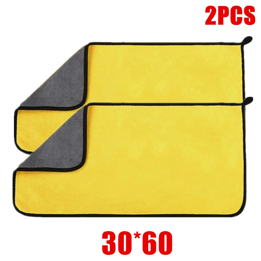 30x60 2 peças Cor Pano de Microfibra Automotivo Dupla Face para Secagem
