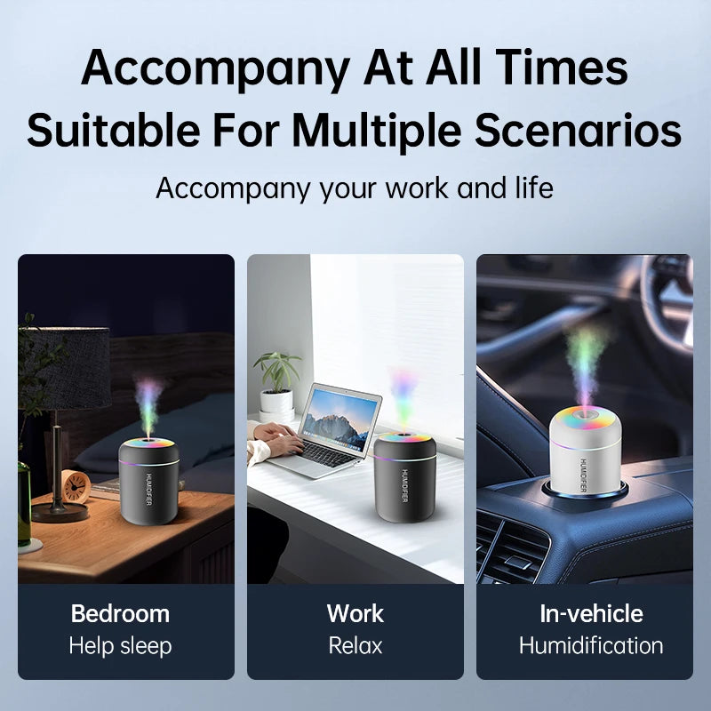Mini Umidificador de Ar USB 180 ml Difusor de Aromas