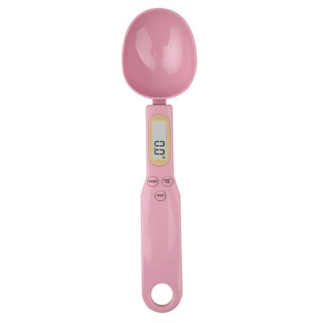 Rosa Cor Colher Balança Digital de Cozinha 0,1–500 g com Visor LCD