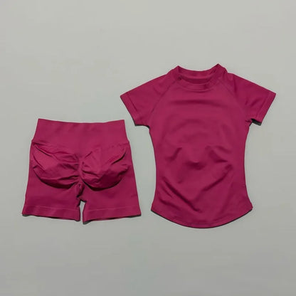 Conjunto Fitness Feminino 2 Peças com Shorts e Camiseta