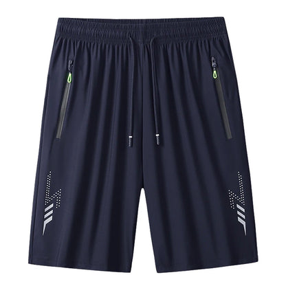 Azul Escuro Cor Short Esportivo Masculino Secagem Rápida com Bolsos