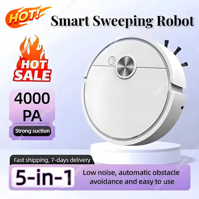 Robô Aspirador 3 em 1 com Mopa – Sucção 4000 Pa Silenciosa
