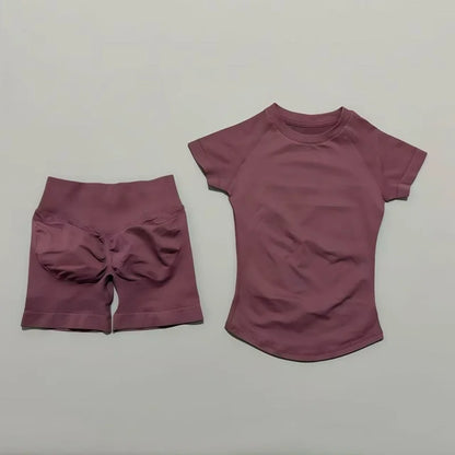 Conjunto Fitness Feminino 2 Peças com Shorts e Camiseta