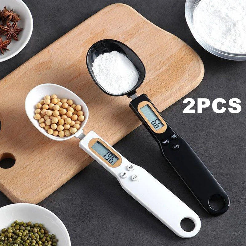 Colher Balança Digital de Cozinha 0,1–500 g com Visor LCD