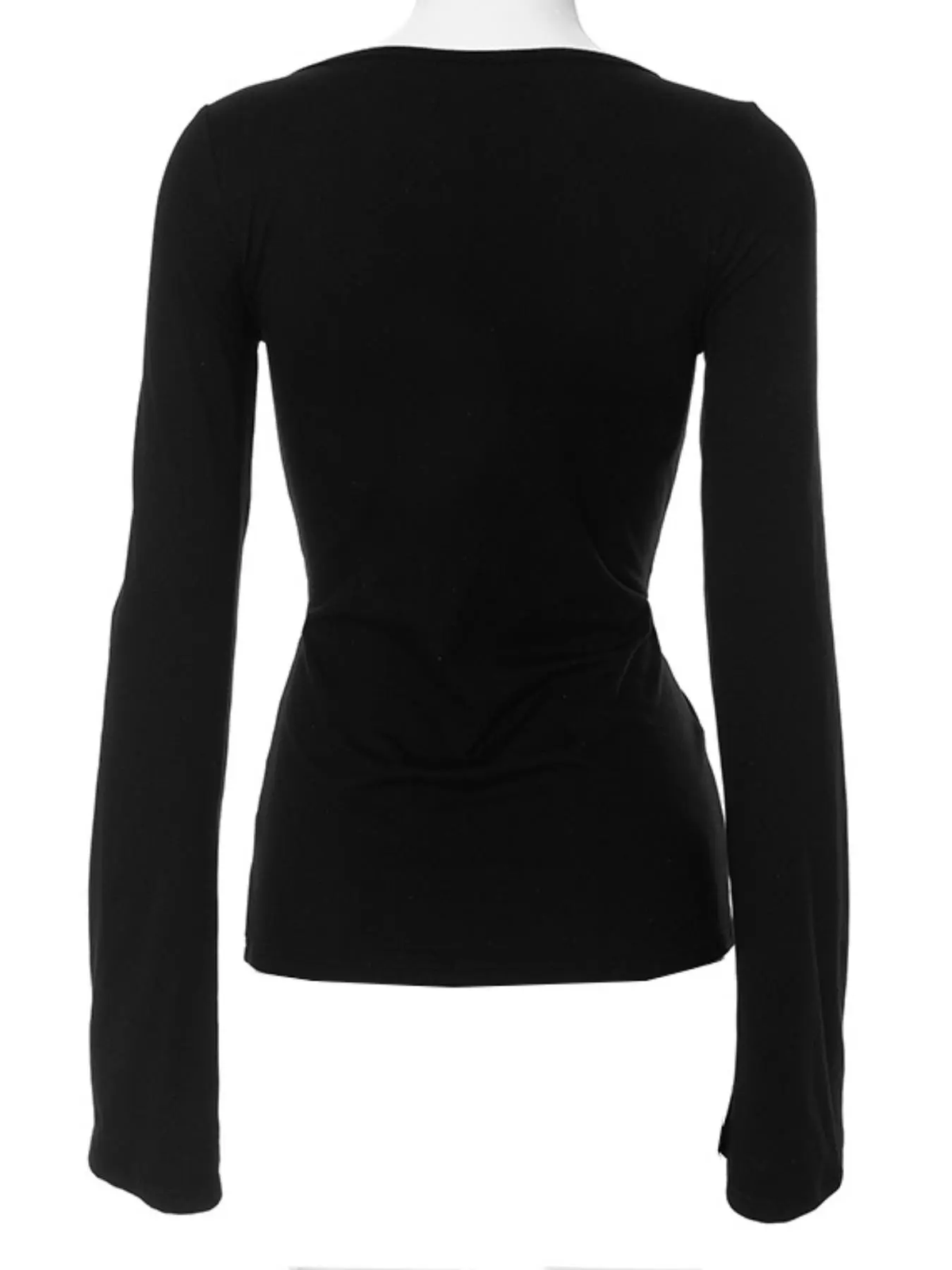 Women'S Solid Knot Front Split Hem Tee, Casual Chic Basic Long Sleeve Sweetheart Neck T-Shirt for Fall, Women'S Clothing for Daily Wear Top