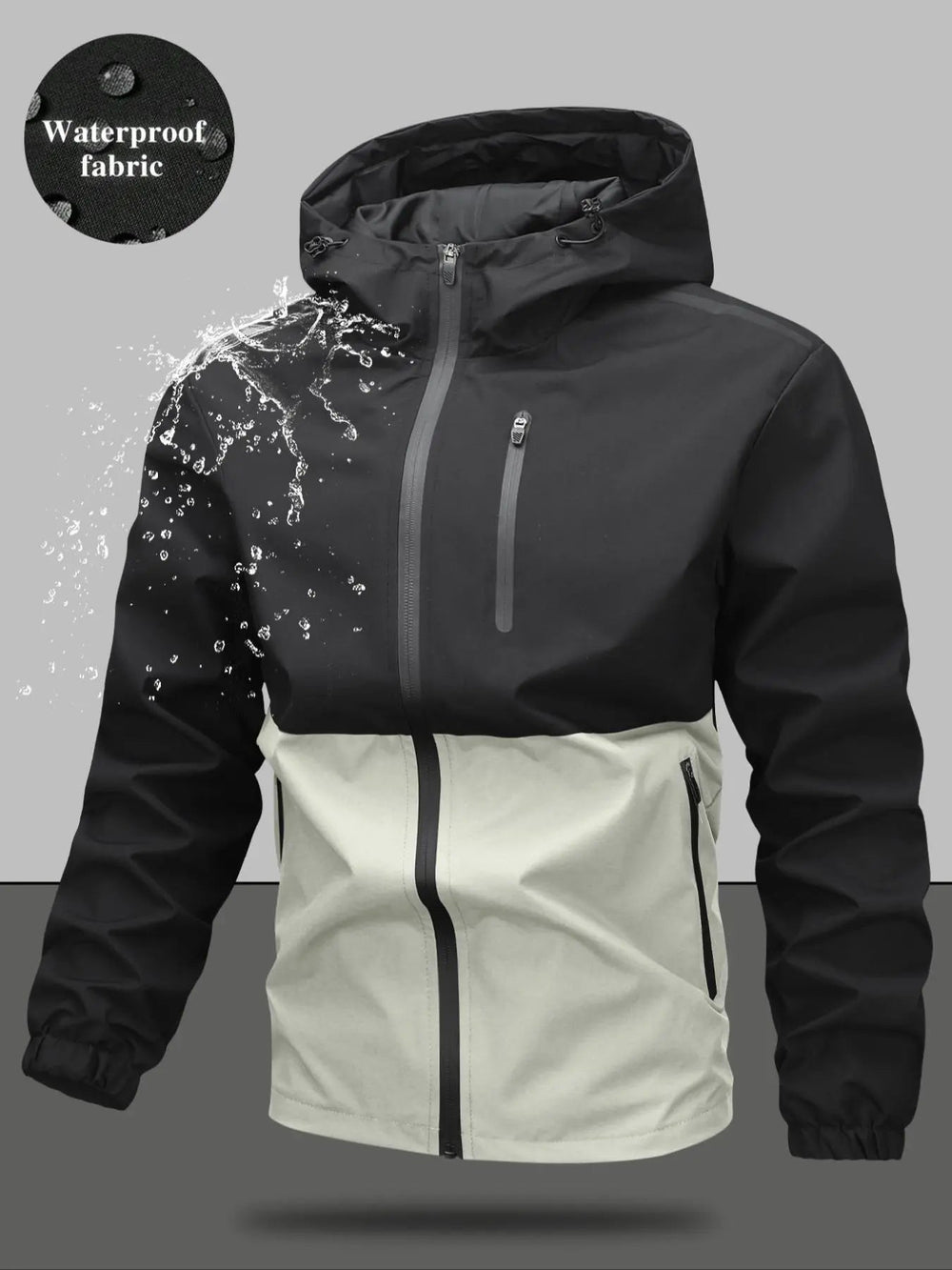 Zip-Up Hooded Windbreaker